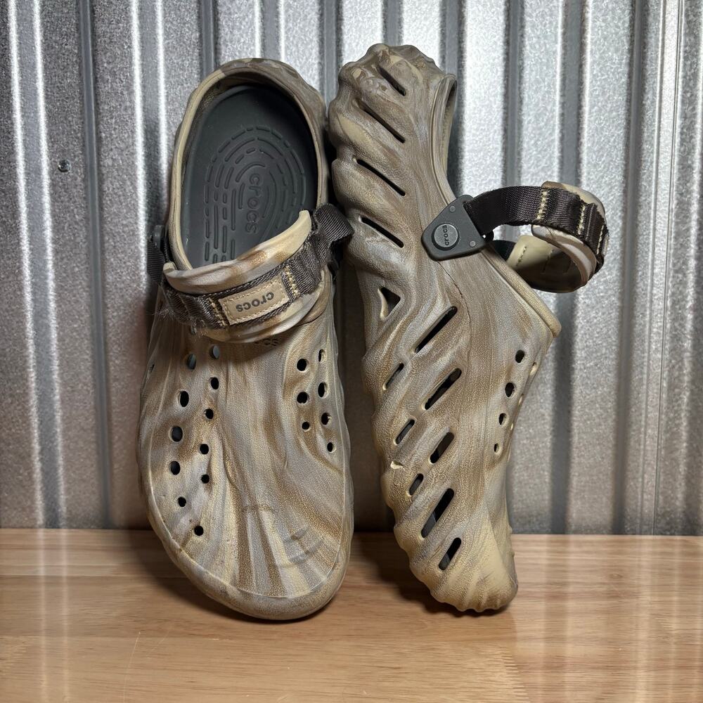 Crocs Echo Marbled Tye Dye Clog  Sand / Multi Men's Size 13 hypebeast streetwear